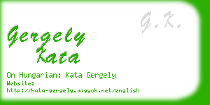 gergely kata business card